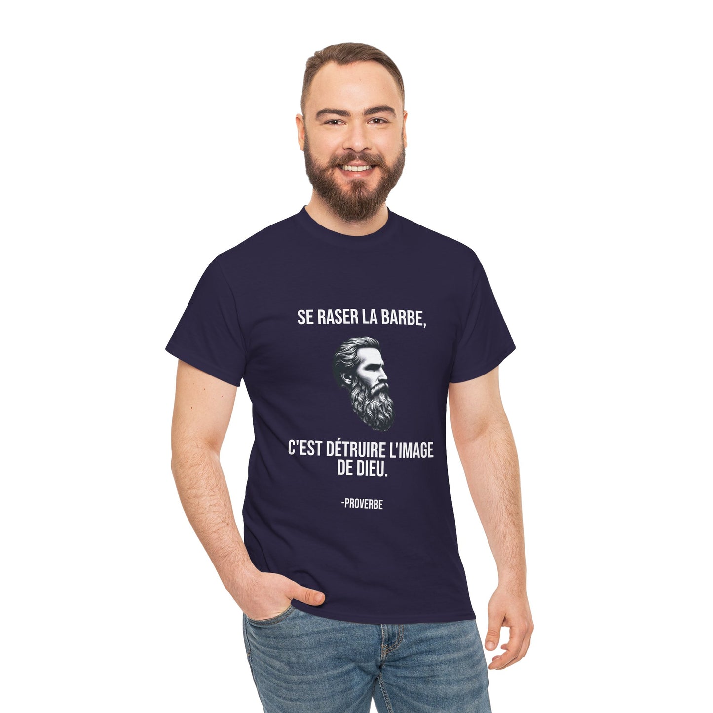 Se raser la barbe French proverb Tee