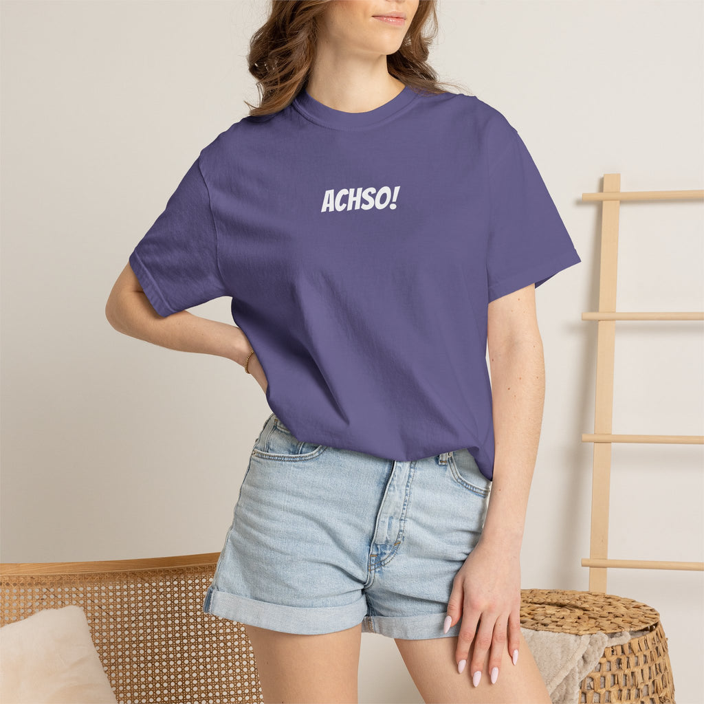 Achso! German saying T-Shirt, Minimalist Unisex Retro Phrase Tee