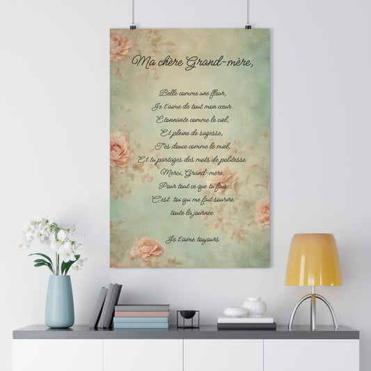 My dear grandmother French Giclee Art Print