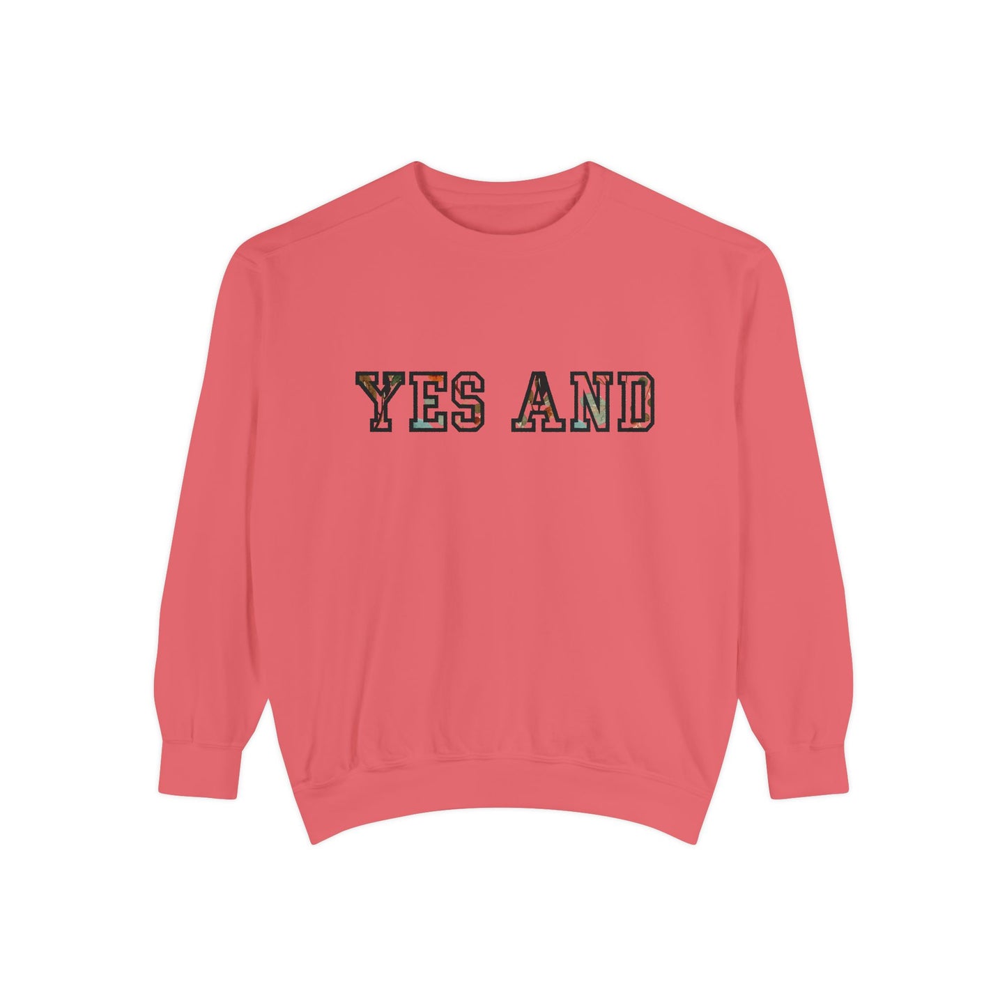 Sweat-shirt Oui et texte en bloc, couleurs confort