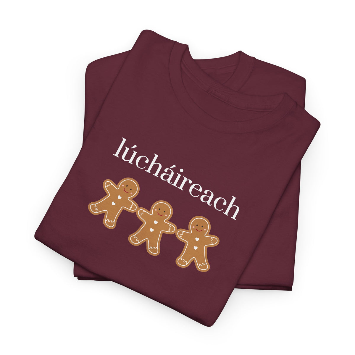 Irish Gingerbread Cookie Tee – “lúcháireach” cheerful Holiday Christmas Shirt