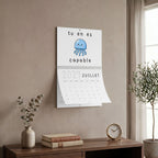French motivational phrases kawaii Monthly Wall Calendar 2027, Cute Encouragement Calendar