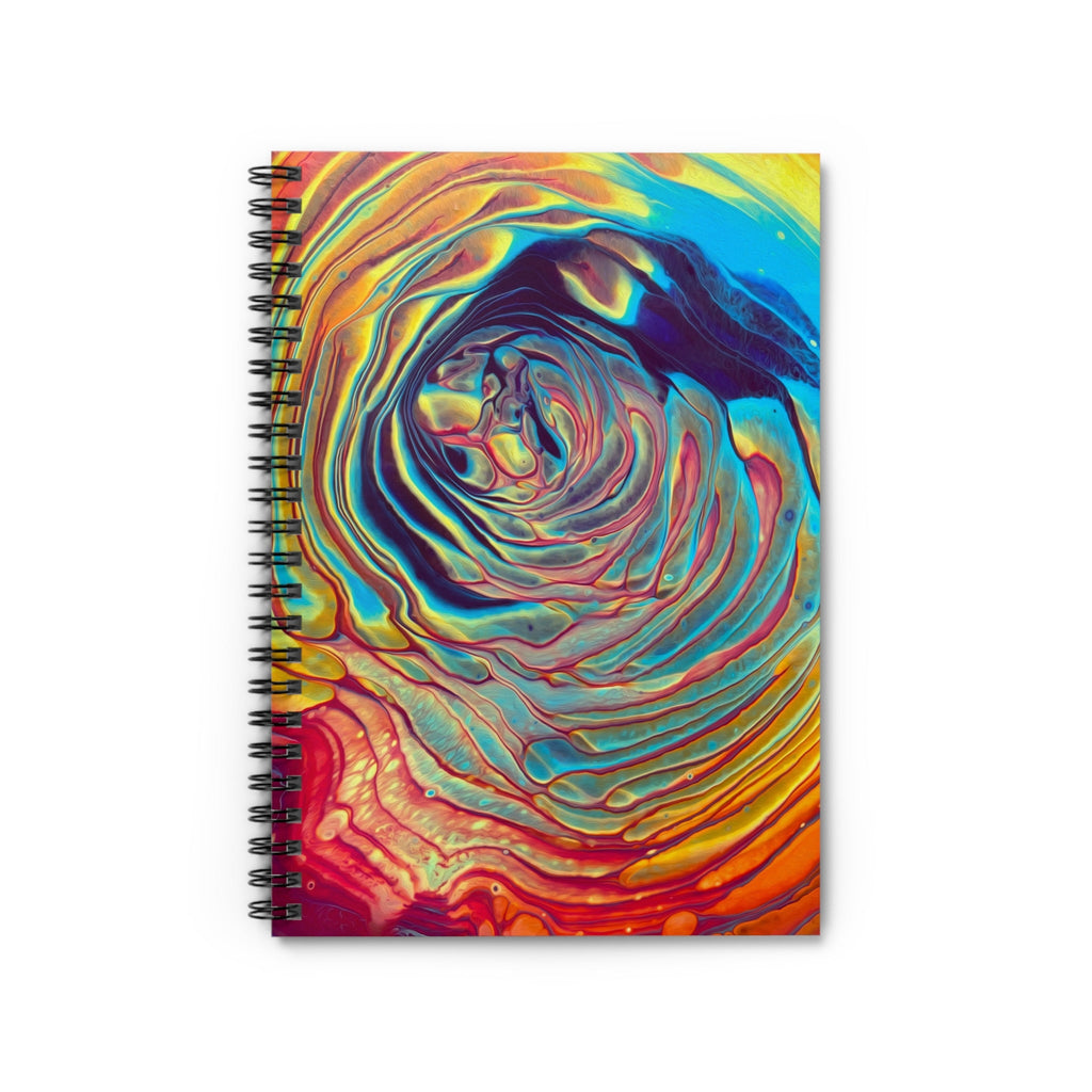Bespattered Facade Rainbow Rings Spiral Notebook - Lined Pages