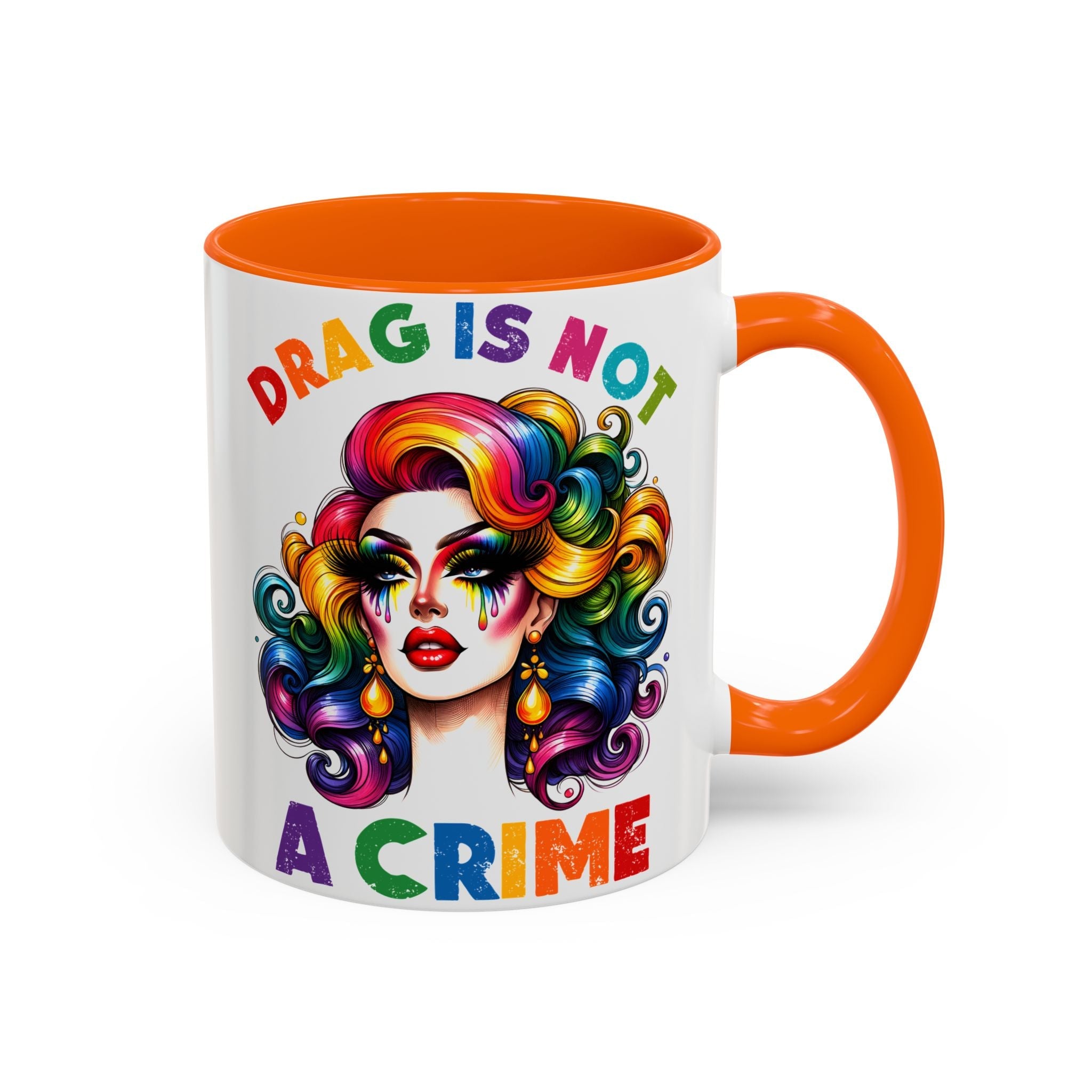 Bespattered Facade Rainbow Drag Is Not a Crime Diva Mug | Eight Colors | 11oz or 15oz