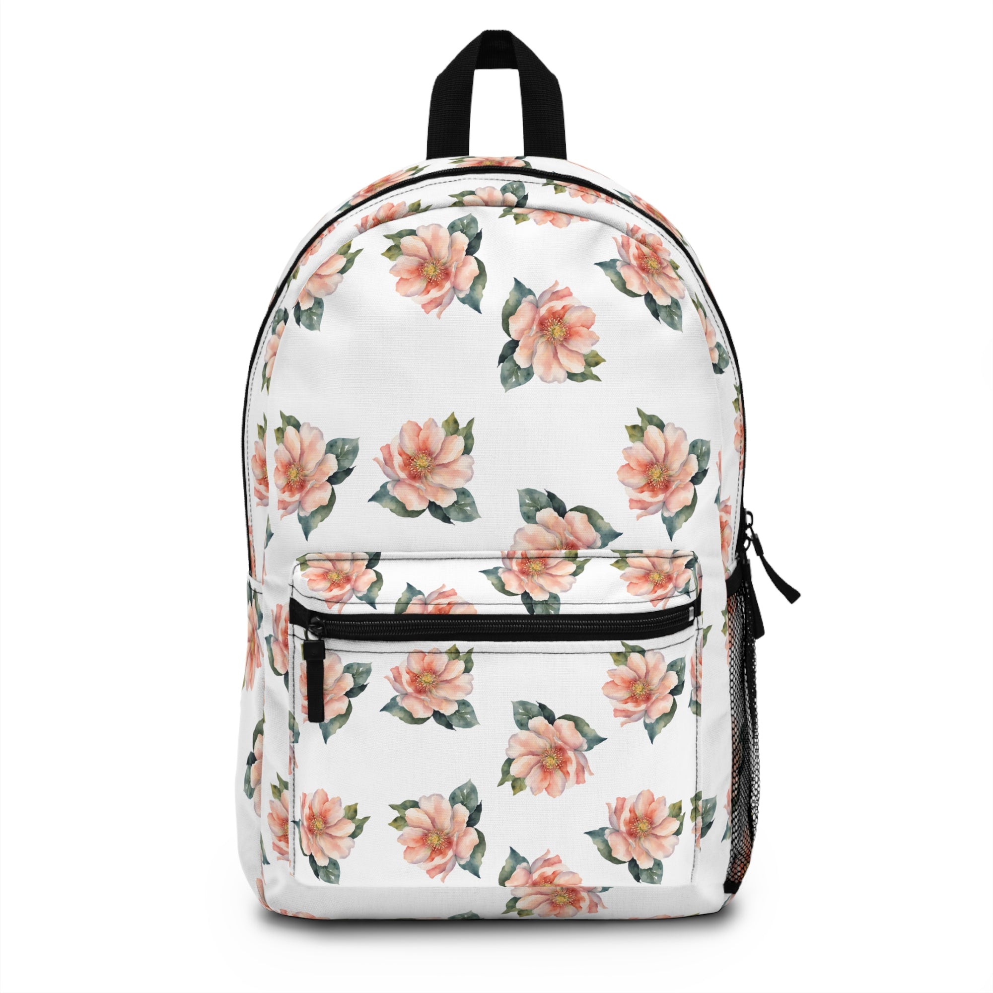 Pink Watercolor Flower Backpack