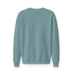 Im Hier Und Jetzt Crewneck Sweatshirt, metallic foil print German Phrase In the Here and Now, Let it go meditative phrases, Minimal Script