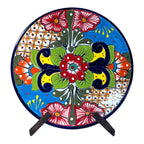 11.5" Talavera Dinner Plate | Hand-Painted Mexican Folk Art Dish Talavera Plate La Vie Bien 11.5" Talavera Dinner Plate | Hand-Painted Mexican Folk Art Dish