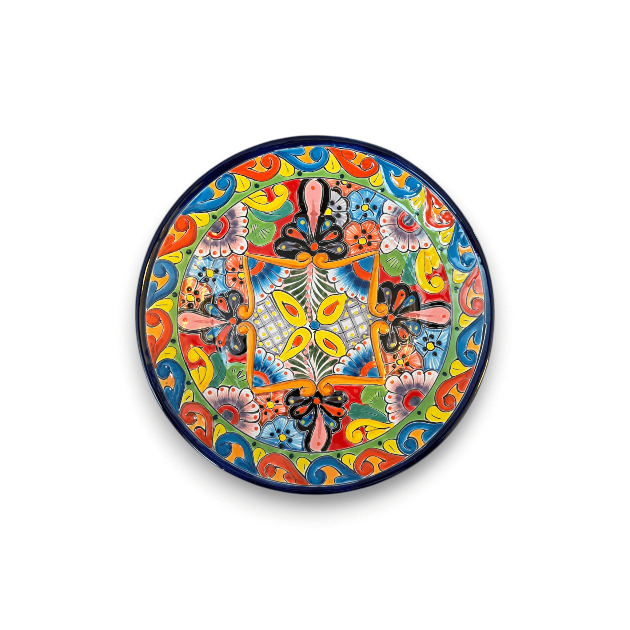 11.5" Talavera Dinner Plate | Vibrant Mexican Dinnerware Talavera Plate La Vie Bien 11.5" Talavera Dinner Plate | Vibrant Mexican Dinnerware