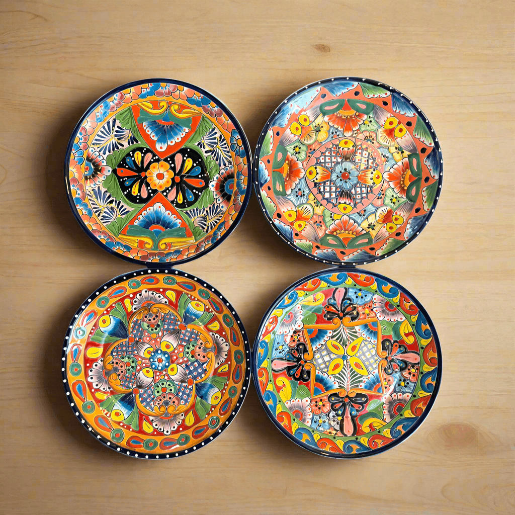 11.5" Talavera Dinner Plate | Vibrant Mexican Dinnerware Talavera Plate La Vie Bien 11.5" Talavera Dinner Plate | Vibrant Mexican Dinnerware