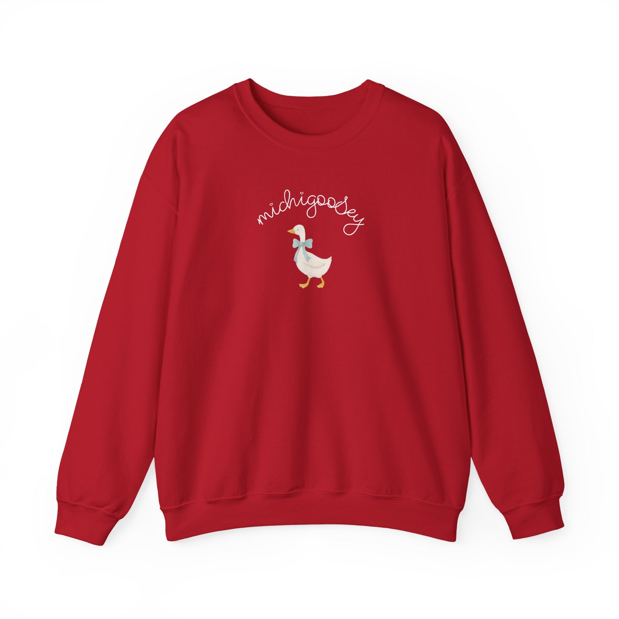 Michigoosey Goose Sweatshirt, Silly Goose Crewneck, Gander sweater, Michigan Wildlife Shirt, Novelty Animal Sweater