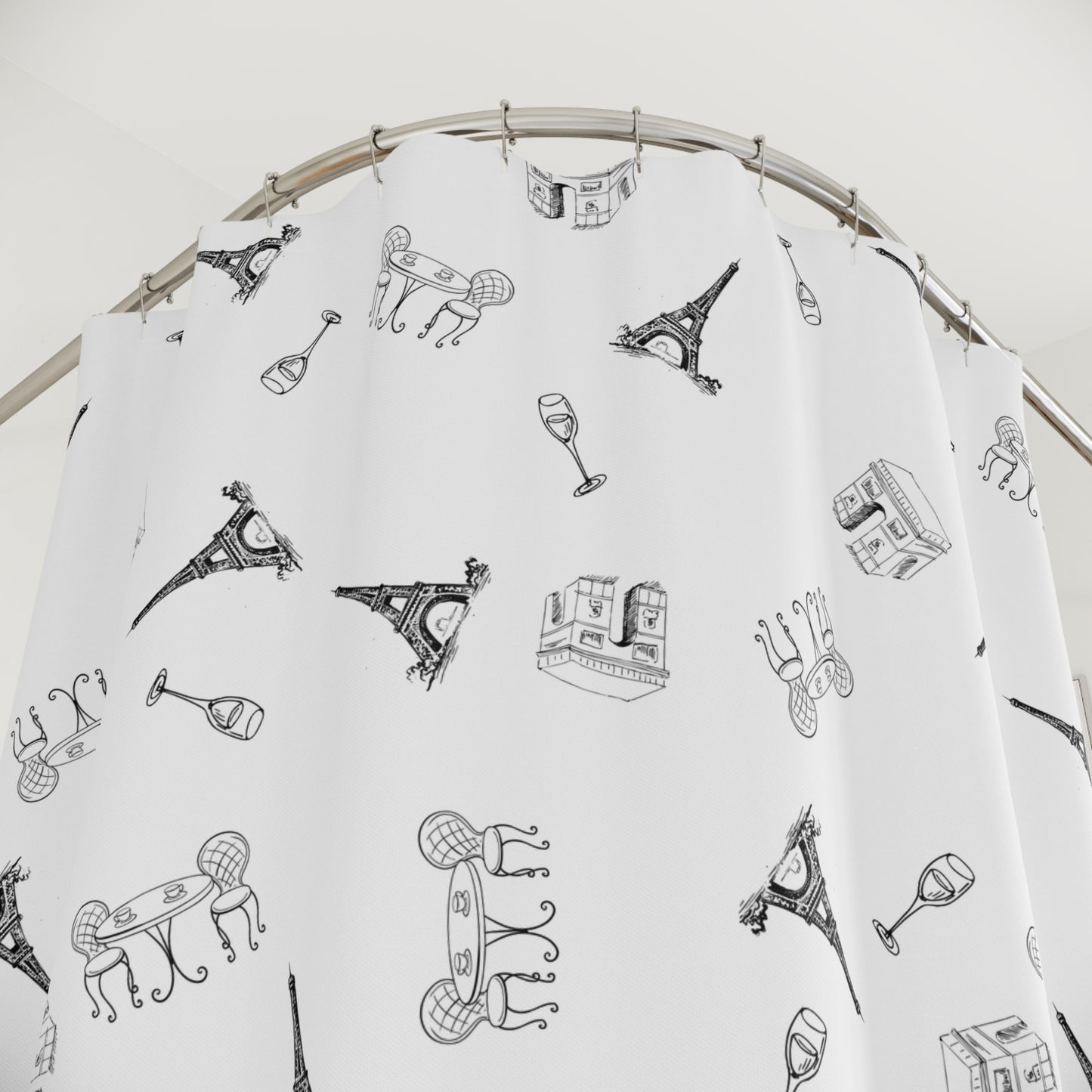 Parisian vibes Eiffel Tower Shower Curtain