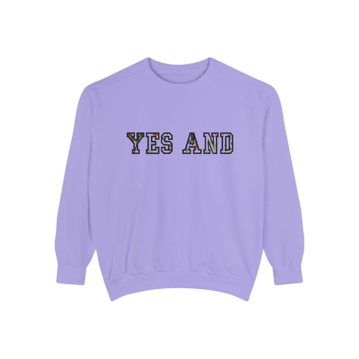 Sweat-shirt Oui et texte en bloc, couleurs confort