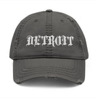 Embroidered Distressed Detroit Hat by Printify
