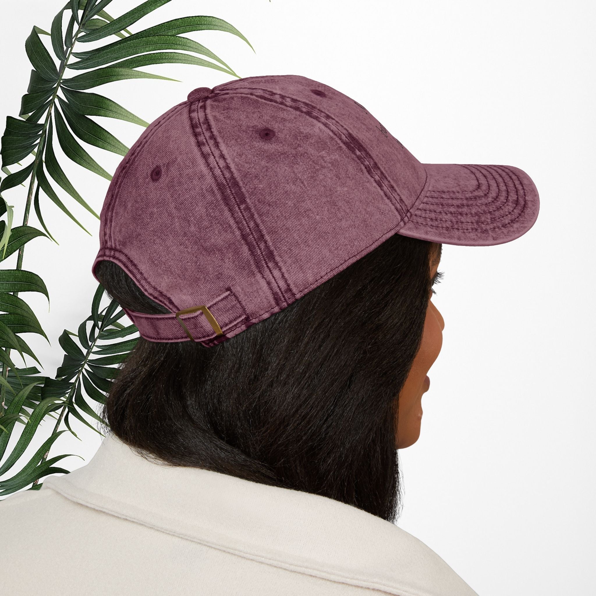 Bespattered Facade "My Tummy Hurts" Black Embroidered Vintage Cap