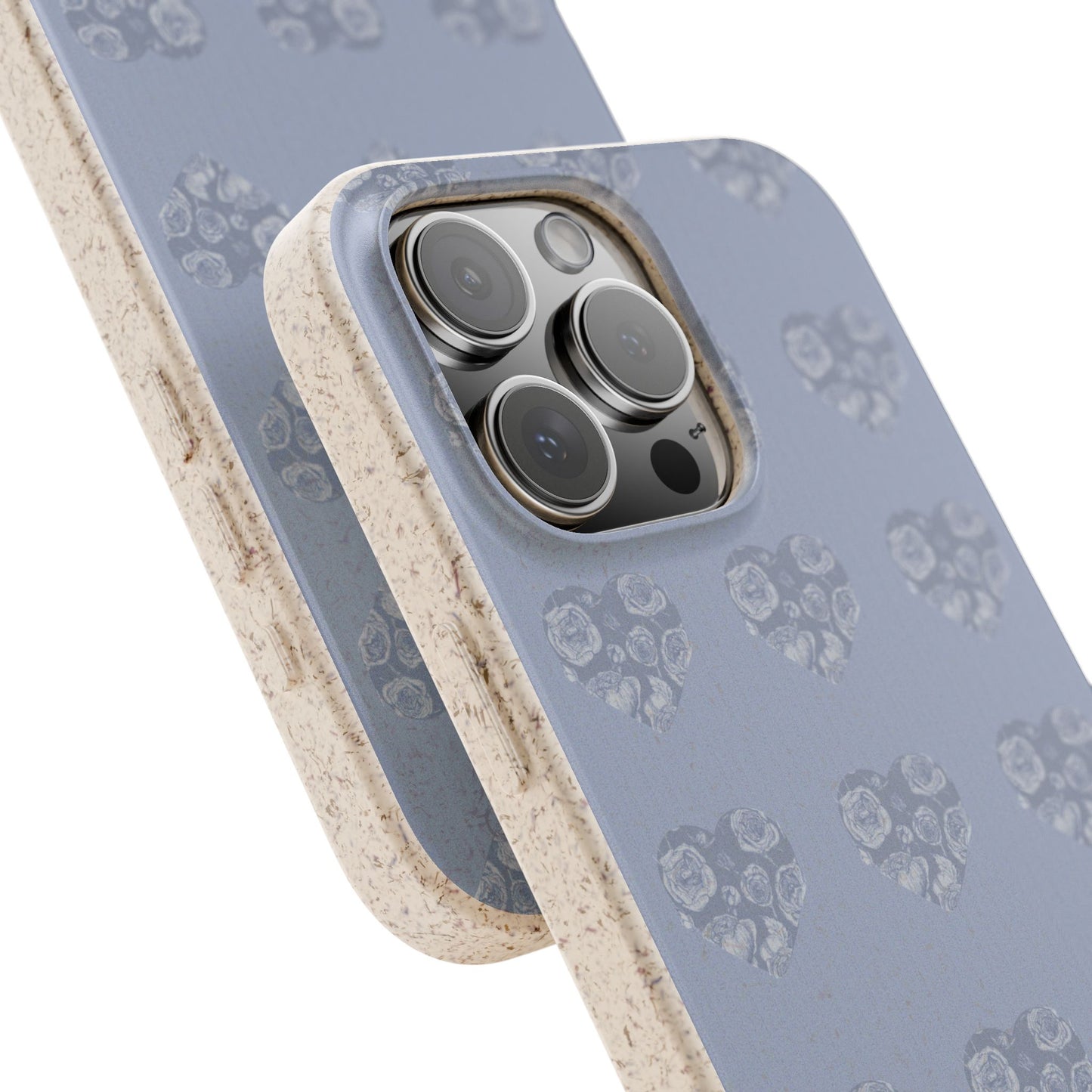 Purple hearts eco biodegradable phone case