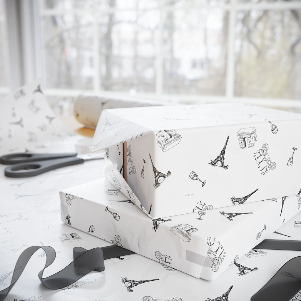 France and Paris themed Wrapping Paper