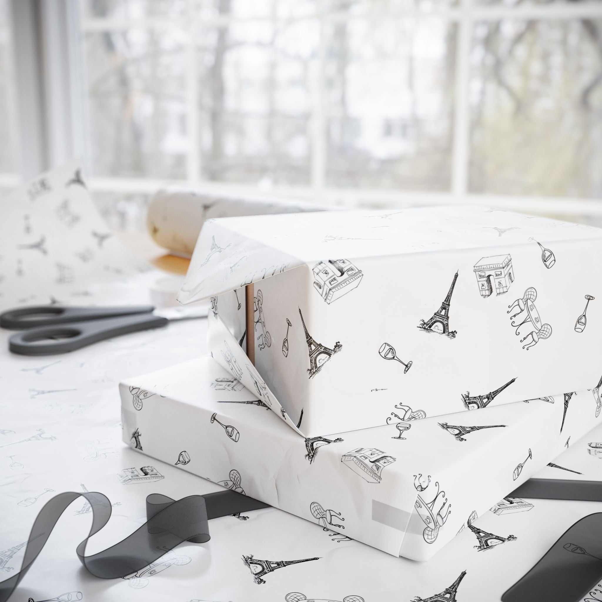 France and Paris themed Wrapping Paper