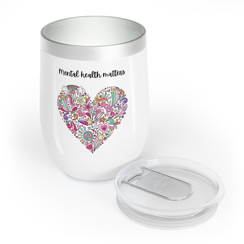 Mental Health Matters Chill Wine Tumbler - La Vie Bien - anxiety gift - fun mental health - gift for anxious