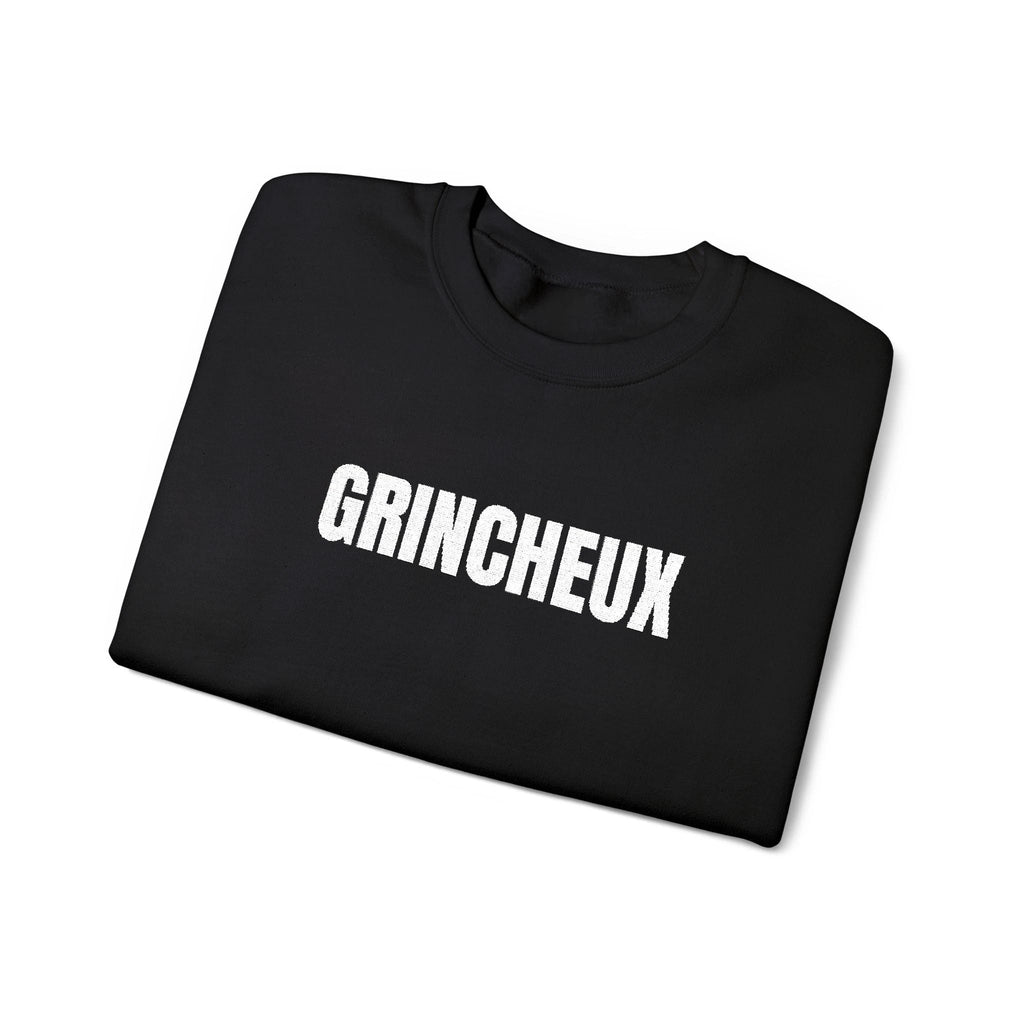 Grincheux Crewneck Sweatshirt - Funny French curmudgeon Sweater by Printify