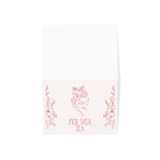 Per Mia Zia Italian Aunt pink Greeting Card, Floral Line Art Card with envelope included, blank inside