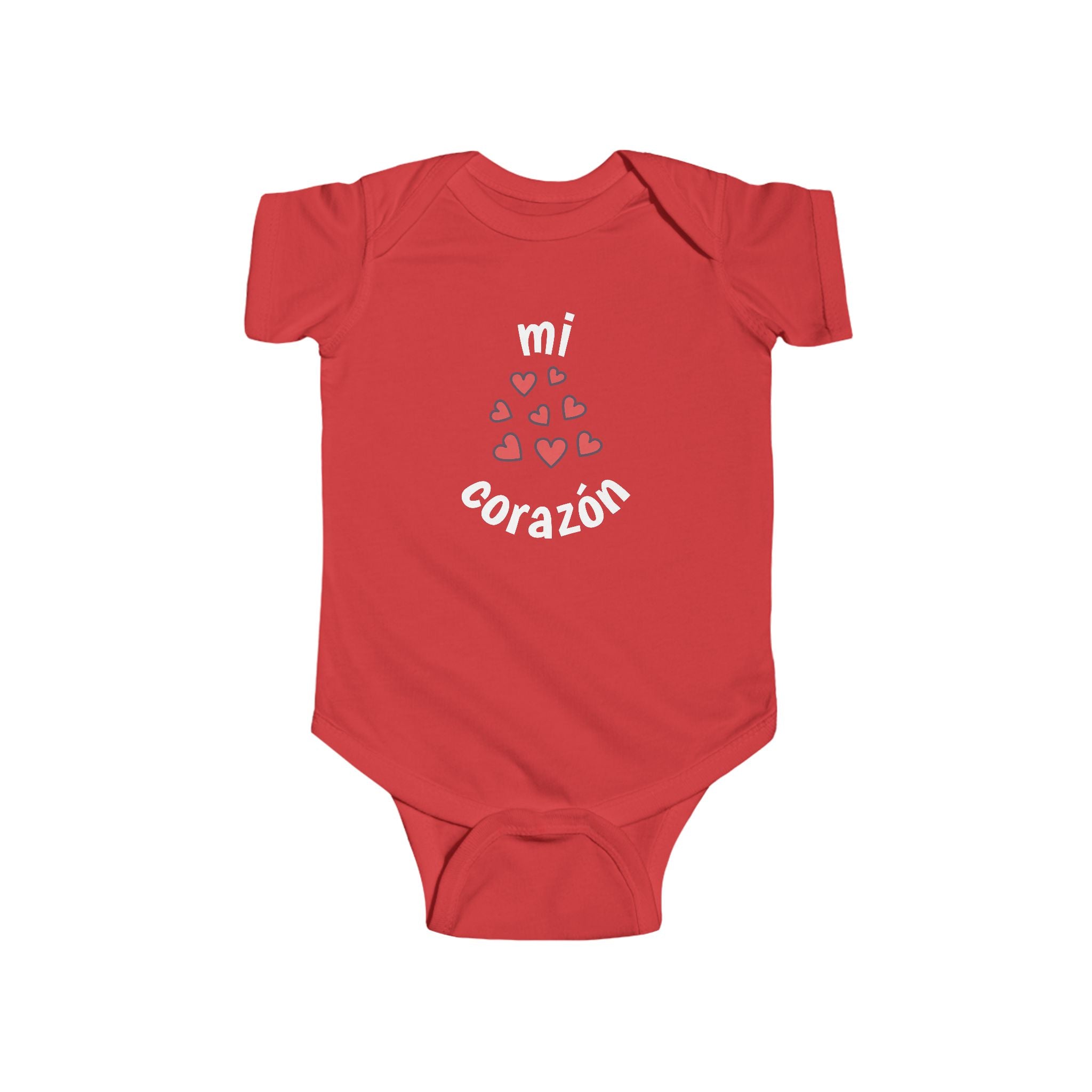 Mi corazón Infant French Bodysuit, Cute Baby Romper