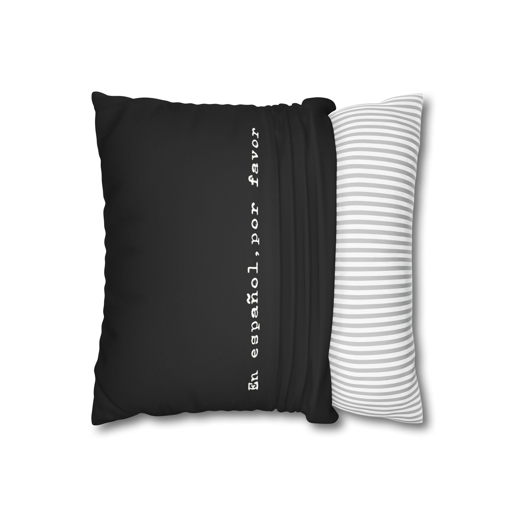 En español, por favor faux suede throw pillow cover