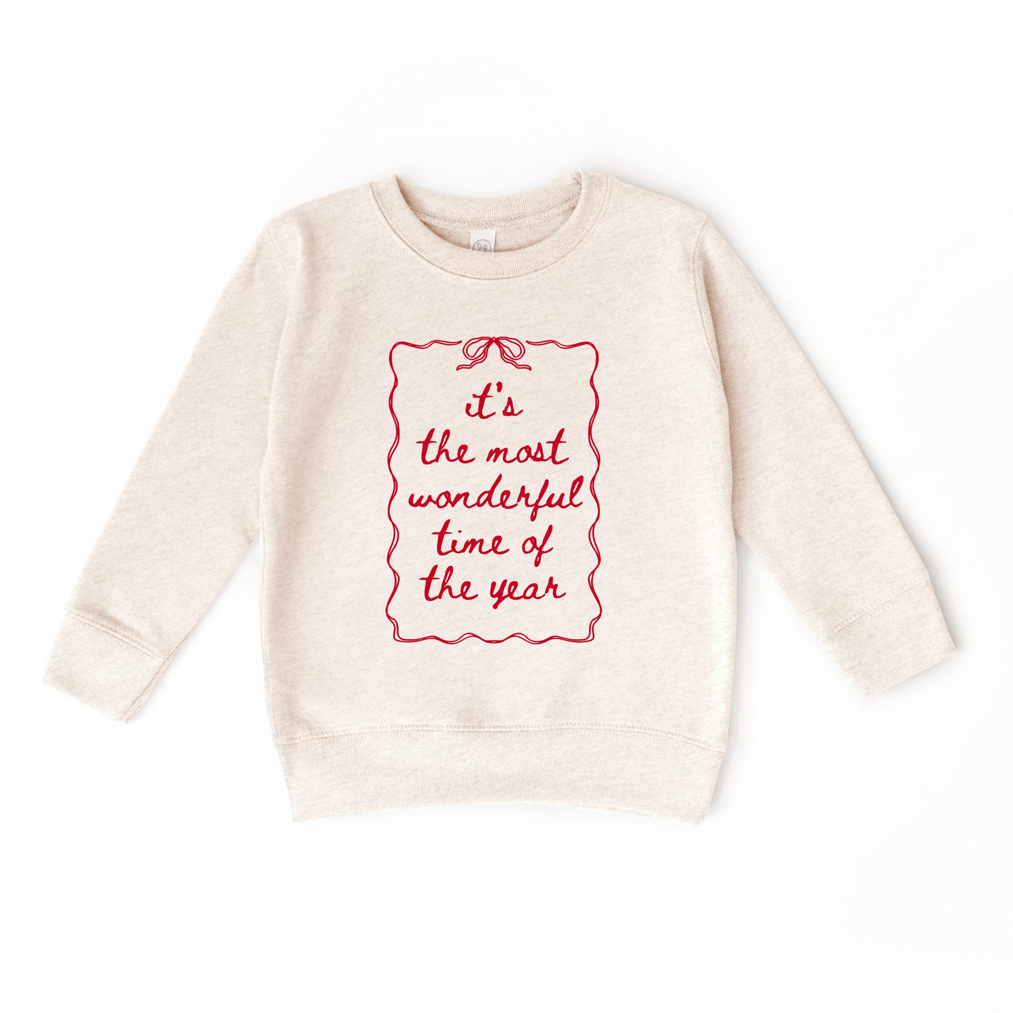 It's the most wonderful time of the Year toddler and youth Sweatshirt, Christmas collection by Benny and Ray Apparel
