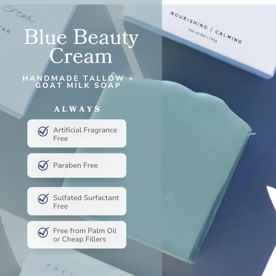 Blue Beauty Cream Facial Bar by Pretty farm girl