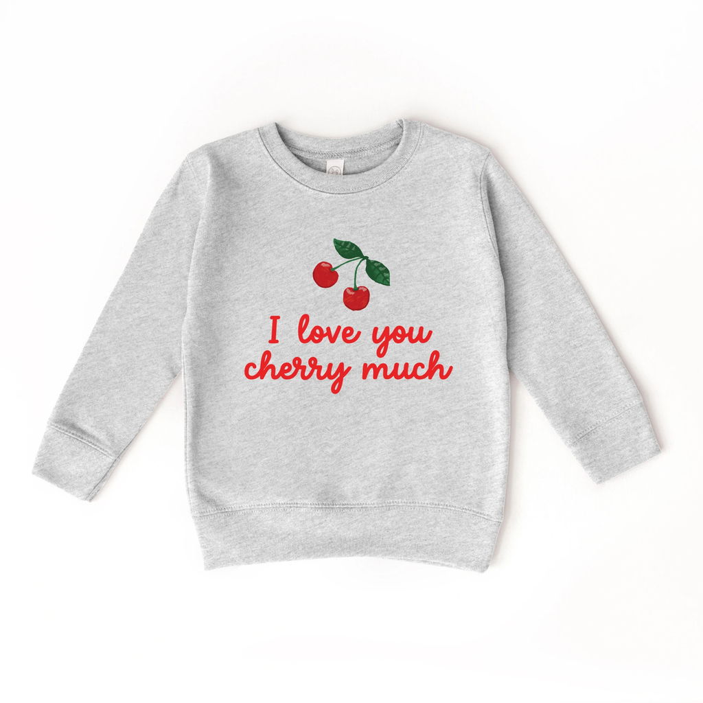 I love you Cherry Much toddler and youth Sweater, Valentine's Day collection by Benny and Ray Apparel