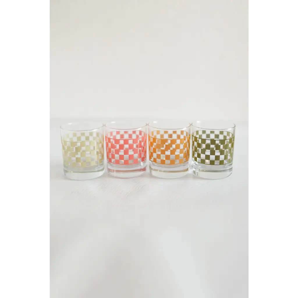 11oz Checkerboard Cocktail Glasses