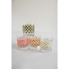 11oz Checkerboard Cocktail Glasses by Polished Prints