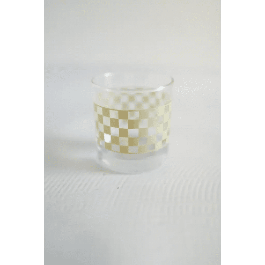 11oz Checkerboard Cocktail Glasses by Polished Prints