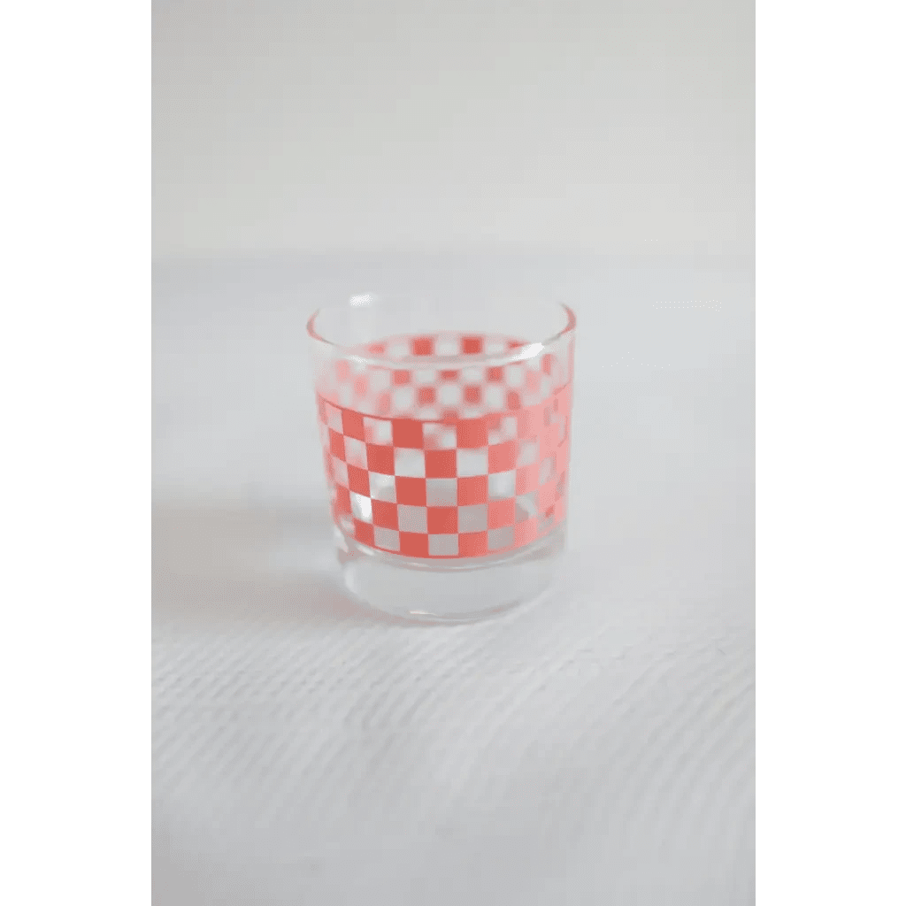 11oz Checkerboard Cocktail Glasses by Polished Prints