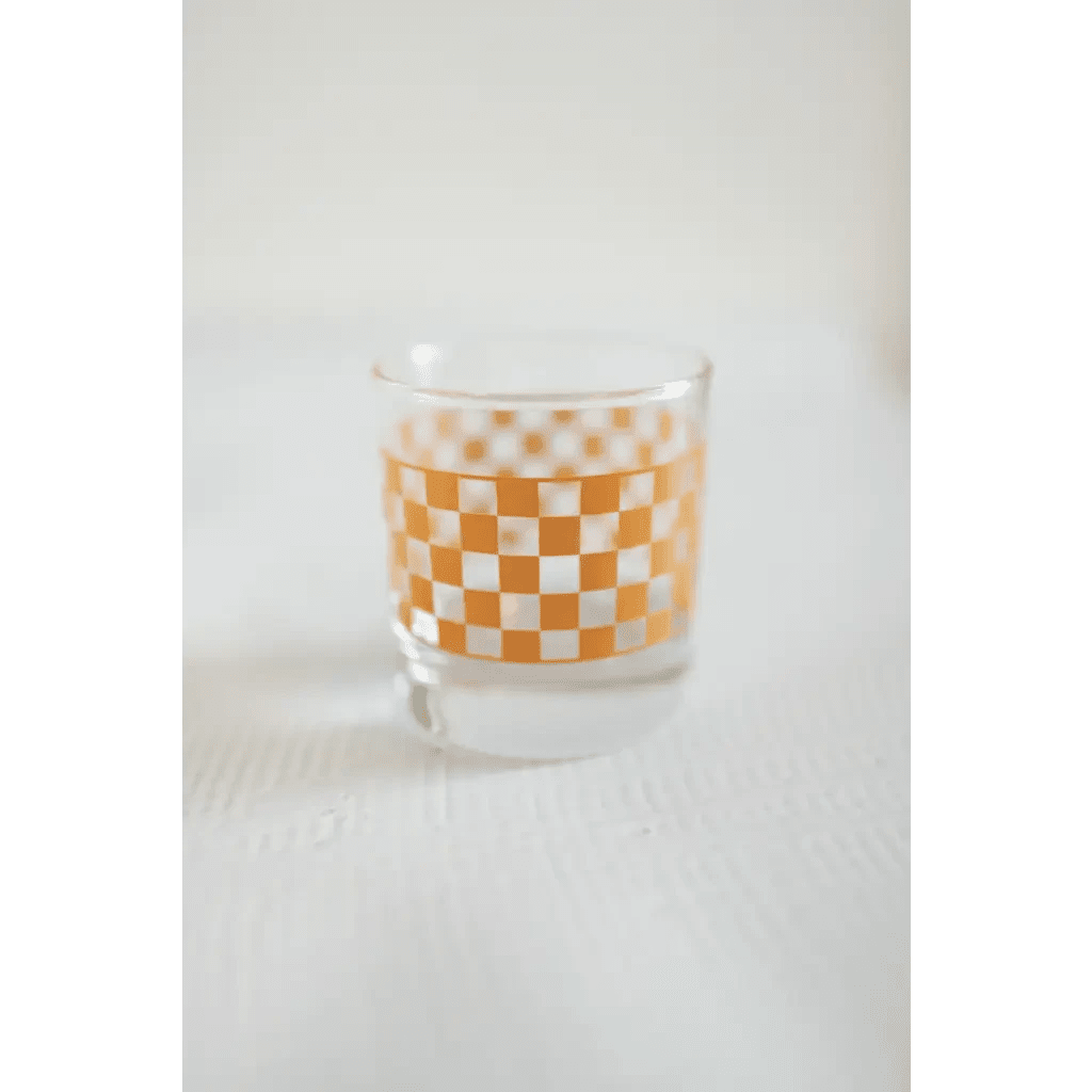 11oz Checkerboard Cocktail Glasses by Polished Prints