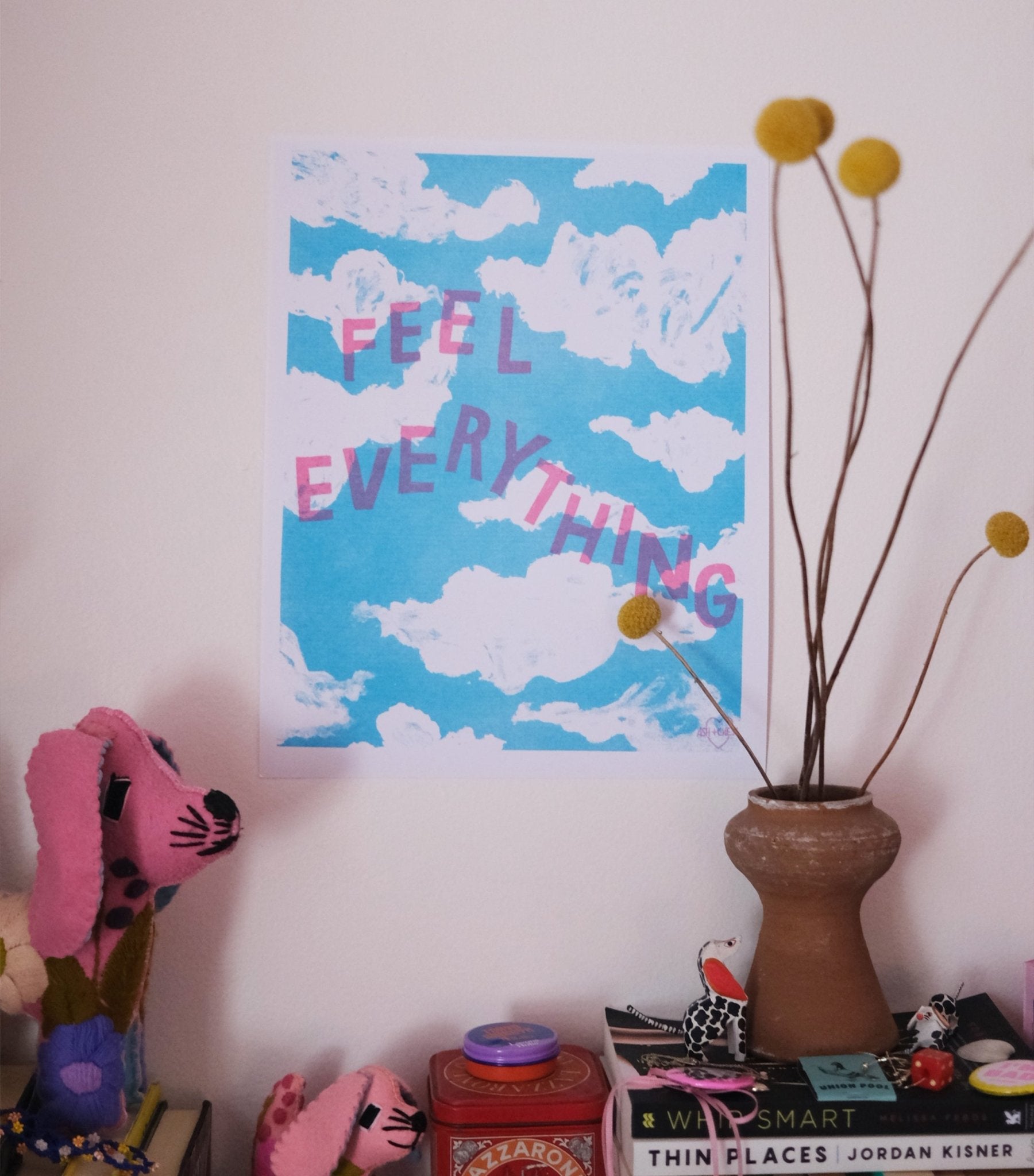 11x14 Feel Everything Risograph Print Art Prints La Vie Bien 11x14 Feel Everything Risograph Print