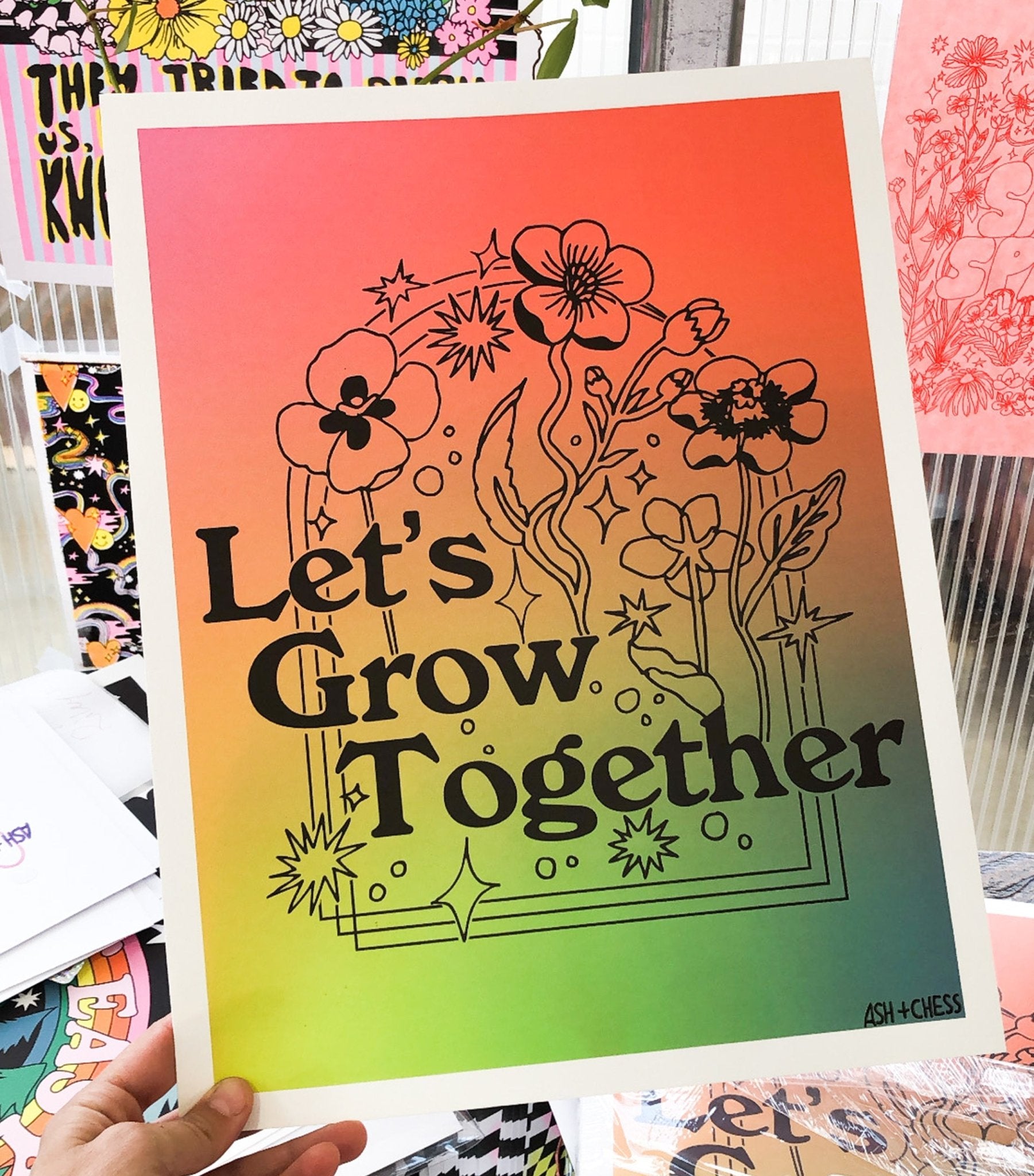 11x14 Let's Grow Together Art Print Art Prints La Vie Bien 11x14 Let's Grow Together Art Print