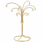 12-Arm Spiral Fountain Brass Gold Metal Ornament Stand Display 11.5 Inches Ornament Stands La Vie Bien 12-Arm Spiral Fountain Brass Gold Metal Ornament Stand Display 11.5 Inches