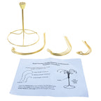 12-Arm Spiral Fountain Brass Gold Metal Ornament Stand Display 11.5 Inches Ornament Stands La Vie Bien 12-Arm Spiral Fountain Brass Gold Metal Ornament Stand Display 11.5 Inches