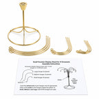 12-Arm Spiral Fountain Brass Gold Metal Ornament Stand Display 11.5 Inches Ornament Stands La Vie Bien 12-Arm Spiral Fountain Brass Gold Metal Ornament Stand Display 11.5 Inches