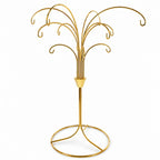 12-Arm Spiral Fountain Brass Gold Metal Ornament Stand Display 11.5 Inches Ornament Stands La Vie Bien 12-Arm Spiral Fountain Brass Gold Metal Ornament Stand Display 11.5 Inches