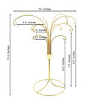 12-Arm Spiral Fountain Brass Gold Metal Ornament Stand Display 11.5 Inches Ornament Stands La Vie Bien 12-Arm Spiral Fountain Brass Gold Metal Ornament Stand Display 11.5 Inches