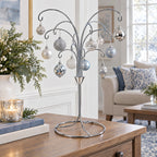 12-Arm Spiral Fountain Brass Silver Metal Ornament Stand Display 11.5 Inches Ornament Stands La Vie Bien 12-Arm Spiral Fountain Brass Silver Metal Ornament Stand Display 11.5 Inches