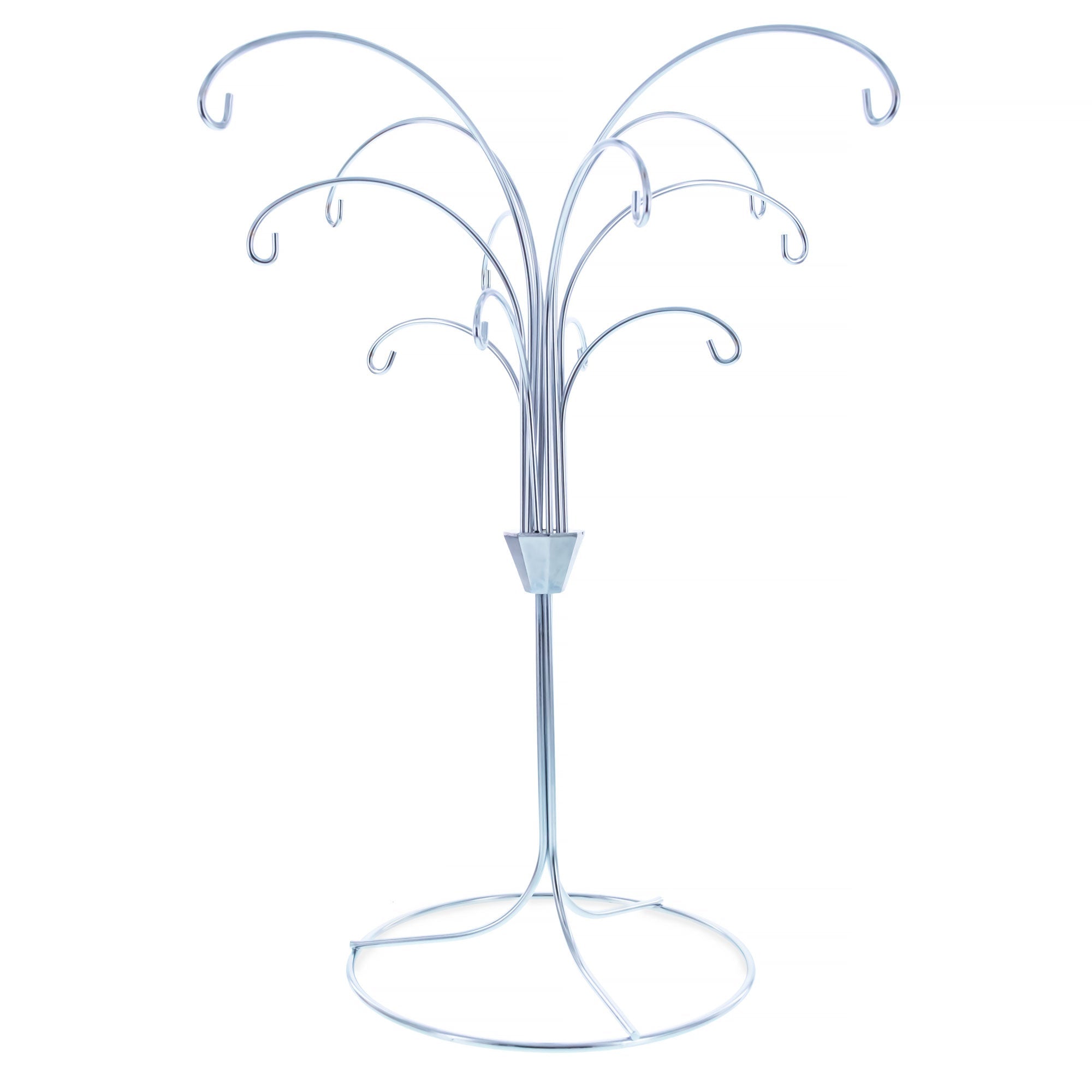 12-Arm Spiral Fountain Brass Silver Metal Ornament Stand Display 11.5 Inches Ornament Stands La Vie Bien 12-Arm Spiral Fountain Brass Silver Metal Ornament Stand Display 11.5 Inches