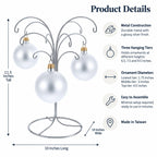 12-Arm Spiral Fountain Brass Silver Metal Ornament Stand Display 11.5 Inches Ornament Stands La Vie Bien 12-Arm Spiral Fountain Brass Silver Metal Ornament Stand Display 11.5 Inches
