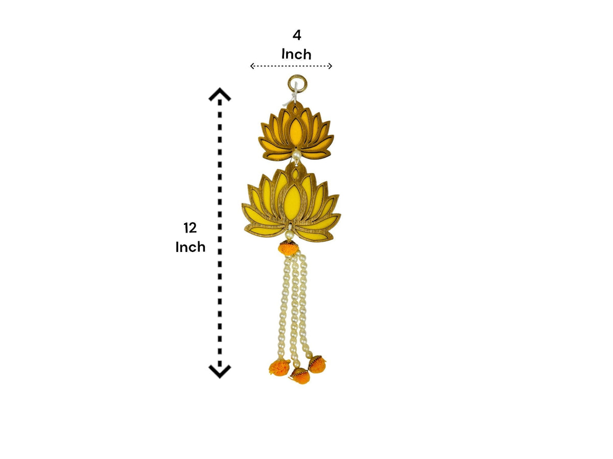 12" Long Lotus Hanging, Set of 5 Festive Decor La Vie Bien 12" Long Lotus Hanging, Set of 5