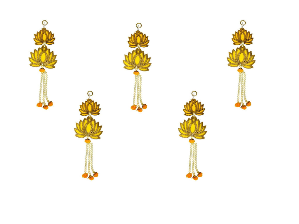 12" Long Lotus Hanging, Set of 5 Festive Decor La Vie Bien 12" Long Lotus Hanging, Set of 5