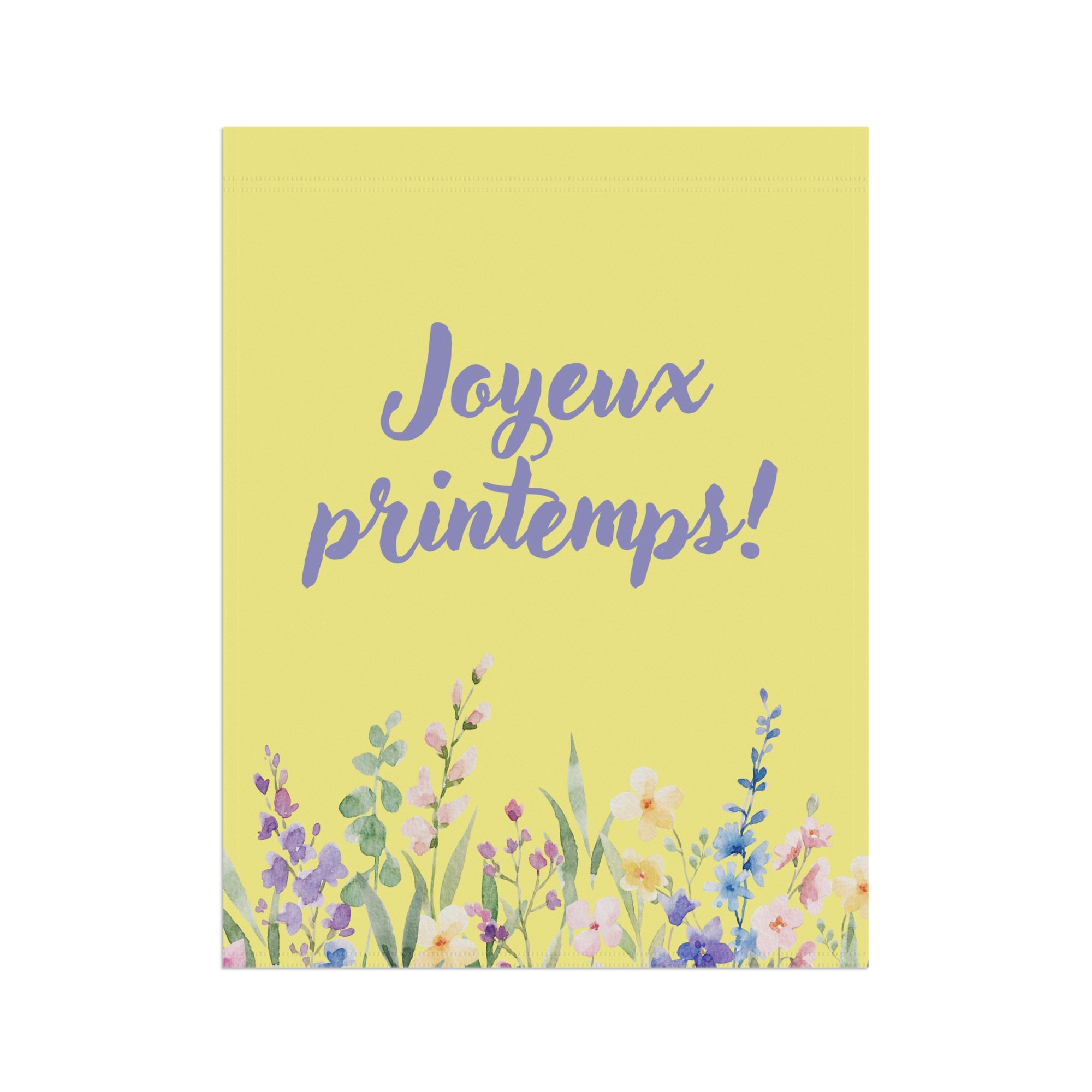 Joyeux Printemps Spring Floral Garden Banner Decor