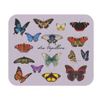 Dusty lavender French Papillons Butterfly Mouse Pad – Vintage Botanical Desk Mat