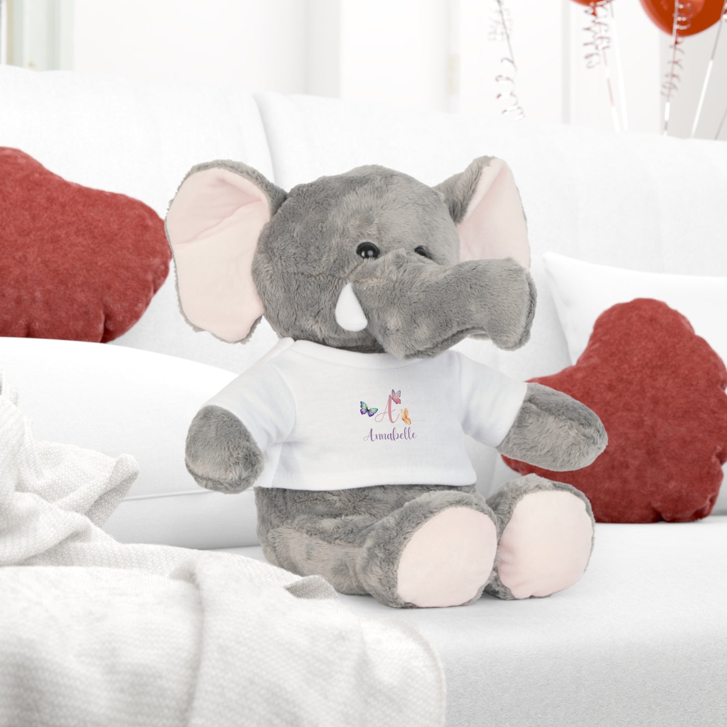 Personalized stuffed animal- Butterfly with initial
