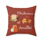 Chaleureux et douillet French Autumn Cozy Pillow, Fall Decorative Cushion for French home decor